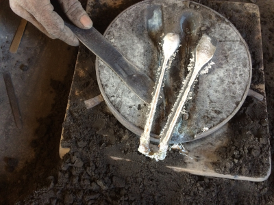 Brass Cutlery - sand casting of cake sets